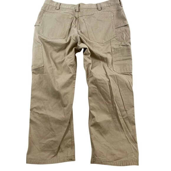 Duluth Men's Khaki Carpenter Pants 40x28 100% Cotton Preppy - Picture 2 of 8